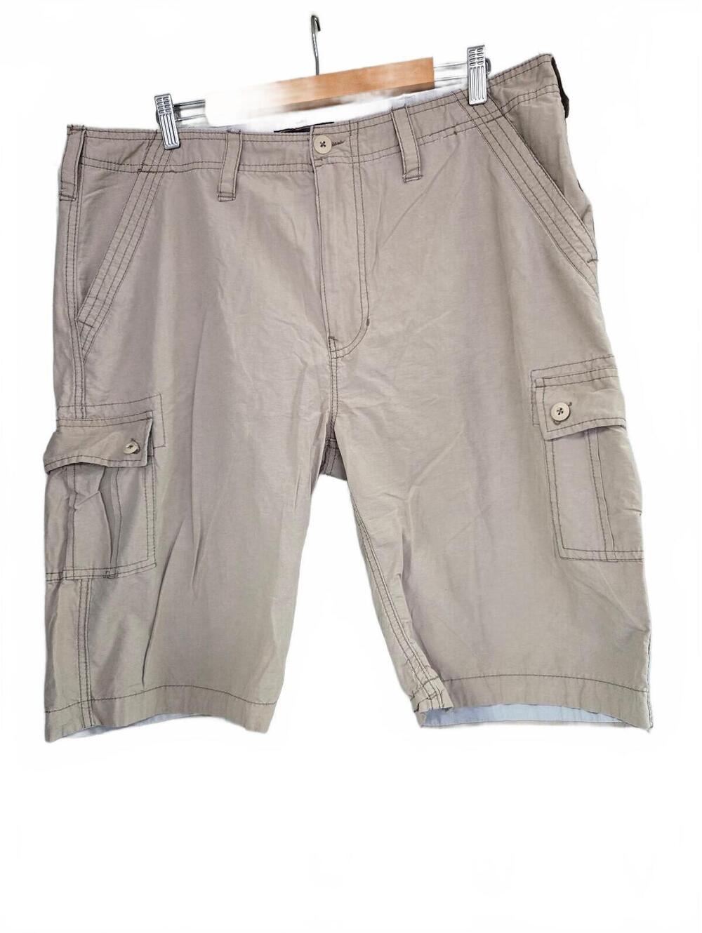 Wear First Men's Cargo Shorts Size 38 Khaki Cotton Nylon Blend